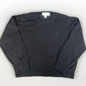 Vintage Nina Ricci 100% Merino Wool Italy Made Black Crew Neck Sweater est sz M